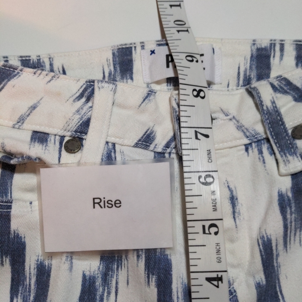 Paige Verdugo Ultra Skinny Jeans Women Sz 26 White Blue Stretch Coastal Cowgirl - Picture 10 of 13